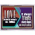 LOVE PATIENTLY ACCEPTS ALL THINGS. IT ALWAYS TRUST HOPE AND ENDURES  Unique Scriptural Acrylic Frame  GWAMBASSADOR11762  "48x32"