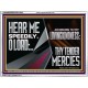 HEAR ME SPEEDILY O LORD ACCORDING TO THY LOVINGKINDNESS  Ultimate Inspirational Wall Art Acrylic Frame  GWAMBASSADOR11922  