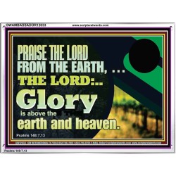 PRAISE THE LORD FROM THE EARTH  Children Room Wall Acrylic Frame  GWAMBASSADOR12033  "48x32"