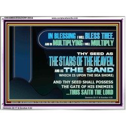 IN BLESSING I WILL BLESS THEE  Sanctuary Wall Acrylic Frame  GWAMBASSADOR12034  "48x32"