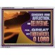 CONSIDER MINE AFFLICTION O LORD  Christian Artwork Glass Acrylic Frame  GWAMBASSADOR12052  