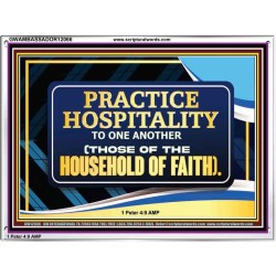 PRACTICE HOSPITALITY TO ONE ANOTHER  Religious Art Picture  GWAMBASSADOR12066  "48x32"