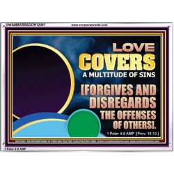 FORGIVES AND DISREGARDS THE OFFENSES OF OTHERS  Religious Wall Art Acrylic Frame  GWAMBASSADOR12067  "48x32"