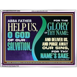 ABBA FATHER HELP US   Biblical Art Acrylic Frame  GWAMBASSADOR12092  