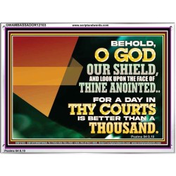 A DAY IN THY COURTS IS BETTER THAN A THOUSAND  Acrylic Frame Sciptural Décor  GWAMBASSADOR12103  