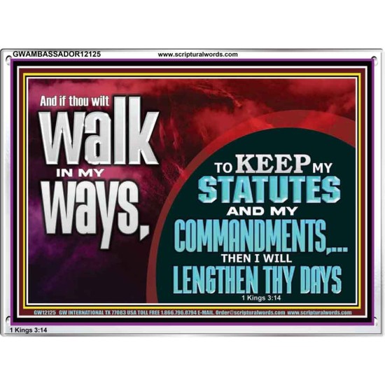 KEEP MY STATUTES AND MY COMMANDMENTS  Custom Wall Scripture Art  GWAMBASSADOR12125  