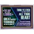 THE DAY OF THE LORD IS GREAT AND VERY TERRIBLE REPENT IMMEDIATELY  Custom Inspiration Scriptural Art Acrylic Frame  GWAMBASSADOR12145  "48x32"