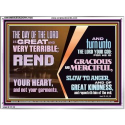 REND YOUR HEART AND NOT YOUR GARMENTS AND TURN BACK TO THE LORD  Custom Inspiration Scriptural Art Acrylic Frame  GWAMBASSADOR12146  "48x32"