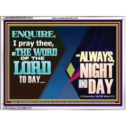 THE WORD OF THE LORD TO DAY  New Wall Décor  GWAMBASSADOR12151  "48x32"