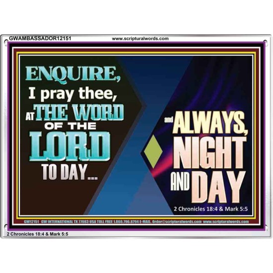 THE WORD OF THE LORD TO DAY  New Wall Décor  GWAMBASSADOR12151  