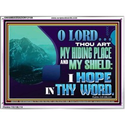 THOU ART MY HIDING PLACE AND SHIELD  Large Custom Acrylic Frame   GWAMBASSADOR12159  "48x32"