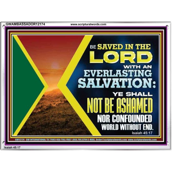 BE SAVED IN THE LORD WITH AN EVERLASTING SALVATION  Printable Bible Verse to Acrylic Frame  GWAMBASSADOR12174  