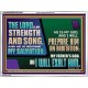 THE LORD IS MY STRENGTH AND SONG AND I WILL EXALT HIM  Children Room Wall Acrylic Frame  GWAMBASSADOR12357  