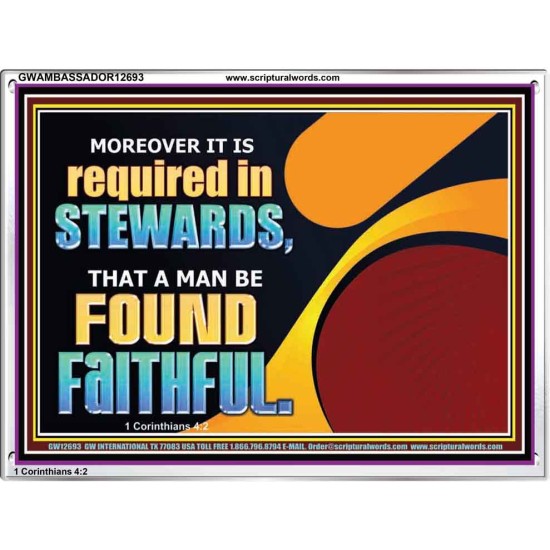 BE FOUND FAITHFUL  Scriptural Wall Art  GWAMBASSADOR12693  