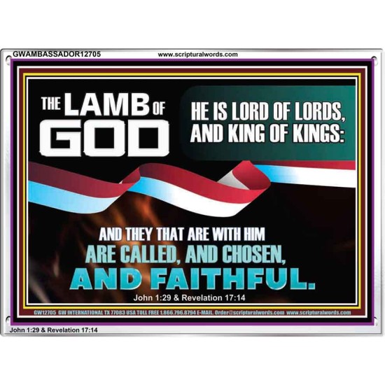 THE LAMB OF GOD LORD OF LORD AND KING OF KINGS  Scriptural Verse Acrylic Frame   GWAMBASSADOR12705  