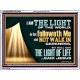 HE THAT FOLLOWETH ME SHALL NOT WALK IN DARKNESS  Modern Christian Wall Décor  GWAMBASSADOR12956  