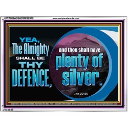 THE ALMIGHTY SHALL BE THY DEFENCE  Religious Art Acrylic Frame  GWAMBASSADOR12979  "48x32"