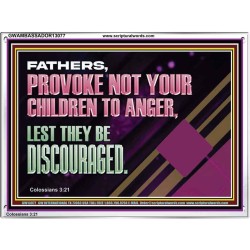 FATHER PROVOKE NOT YOUR CHILDREN TO ANGER  Unique Power Bible Acrylic Frame  GWAMBASSADOR13077  "48x32"