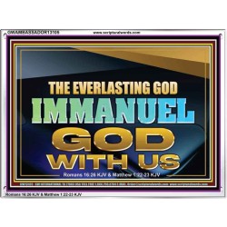 EVERLASTING GOD IMMANUEL..GOD WITH US  Contemporary Christian Wall Art Acrylic Frame  GWAMBASSADOR13105  "48x32"