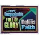 JOY UNSPEAKABLE AND FULL OF GLORY THE OBEDIENCE OF FAITH  Christian Paintings Acrylic Frame  GWAMBASSADOR13130  
