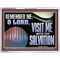 VISIT ME O LORD WITH THY SALVATION  Glass Acrylic Frame Scripture Art  GWAMBASSADOR13136  "48x32"