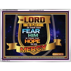 THE LORD TAKETH PLEASURE IN THEM THAT FEAR HIM  Sanctuary Wall Picture  GWAMBASSADOR9563  "48x32"