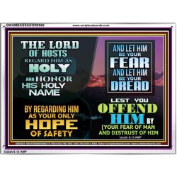 LORD OF HOSTS ONLY HOPE OF SAFETY  Unique Scriptural Acrylic Frame  GWAMBASSADOR9565  "48x32"