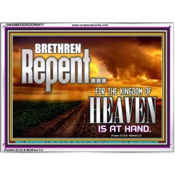 THE KINGDOM OF HEAVEN IS AT HAND  Children Room Acrylic Frame  GWAMBASSADOR9571  "48x32"