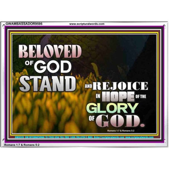 THE HOPE OF GLORY  Biblical Art Acrylic Frame  GWAMBASSADOR9595  