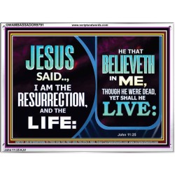 BELIEVE IN HIM AND THOU SHALL LIVE  Bathroom Wall Art Picture  GWAMBASSADOR9791  "48x32"