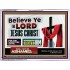 WHOSOEVER BELIEVETH ON HIM SHALL NOT BE ASHAMED  Contemporary Christian Wall Art  GWAMBASSADOR9917  "48x32"