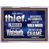 BLESSED IS HE THAT IS WATCHING AND KEEP HIS GARMENTS  Scripture Art Prints Acrylic Frame  GWAMBASSADOR9919  "48x32"