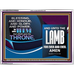 THE ONE SEATED ON THE THRONE  Contemporary Christian Wall Art Acrylic Frame  GWAMBASSADOR9929  "48x32"