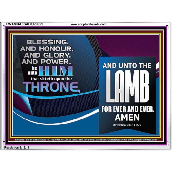 THE ONE SEATED ON THE THRONE  Contemporary Christian Wall Art Acrylic Frame  GWAMBASSADOR9929  