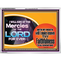 THY FAITHFULNESS TO ALL GENERATIONS  Scriptures Wall Art  GWAMBASSADOR9975  "48x32"