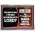 WHO CAN BE LIKENED TO OUR GOD JEHOVAH  Scriptural Décor  GWAMBASSADOR9978  "48x32"