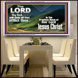 THE LORD WILL UNDO ALL THY AFFLICTIONS  Custom Wall Scriptural Art  GWAMBASSADOR10301  "48x32"