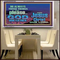 IT PAYS TO PLEASE THE LORD GOD ALMIGHTY  Church Picture  GWAMBASSADOR10359  "48x32"