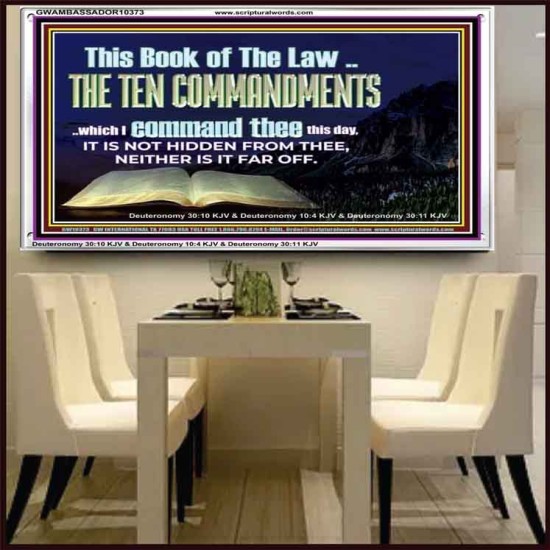 DO NOT IGNORE THE TEN COMMANDMENTS  Unique Power Bible Acrylic Frame  GWAMBASSADOR10373  