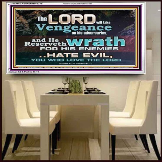 HATE EVIL YOU WHO LOVE THE LORD  Children Room Wall Acrylic Frame  GWAMBASSADOR10378  