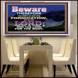 YOUR BODY IS NOT FOR FORNICATION   Ultimate Power Acrylic Frame  GWAMBASSADOR10392  "48x32"