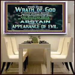 UNGODLINESS AND UNRIGHTEOUSNESS OUTLAW IN ETERNITY  Righteous Living Christian Acrylic Frame  GWAMBASSADOR10402  "48x32"