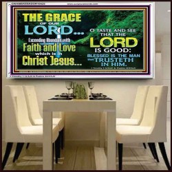 SEEK THE EXCEEDING ABUNDANT FAITH AND LOVE IN CHRIST JESUS  Ultimate Inspirational Wall Art Acrylic Frame  GWAMBASSADOR10425  "48x32"