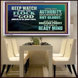 WATCH THE FLOCK OF GOD IN YOUR CARE  Scriptures Décor Wall Art  GWAMBASSADOR10439  "48x32"