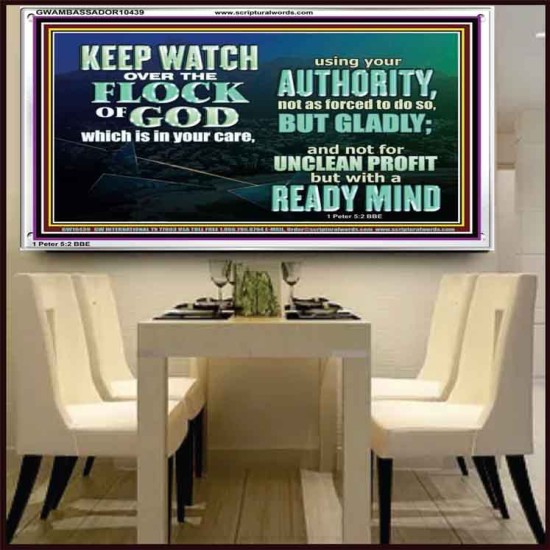 WATCH THE FLOCK OF GOD IN YOUR CARE  Scriptures Décor Wall Art  GWAMBASSADOR10439  