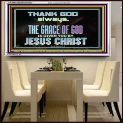 THANKING GOD ALWAYS OPENS GREATER DOOR  Scriptural Décor Acrylic Frame  GWAMBASSADOR10442  "48x32"