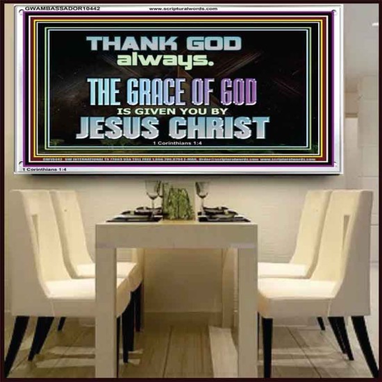 THANKING GOD ALWAYS OPENS GREATER DOOR  Scriptural Décor Acrylic Frame  GWAMBASSADOR10442  