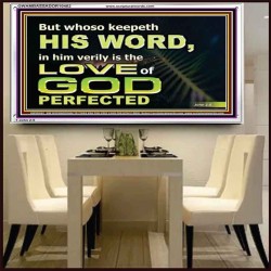 THOSE WHO KEEP THE WORD OF GOD ENJOY HIS GREAT LOVE  Bible Verses Wall Art  GWAMBASSADOR10482  "48x32"