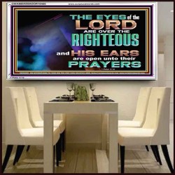 THE EYES OF THE LORD ARE OVER THE RIGHTEOUS  Religious Wall Art   GWAMBASSADOR10486  "48x32"