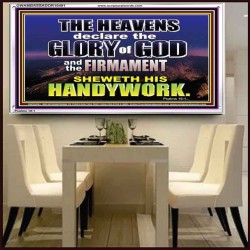 THE HEAVENS DECLARE THE GLORY OF THE LORD  Christian Wall Art Wall Art  GWAMBASSADOR10491  "48x32"